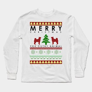 merry christmas you filthy animal Long Sleeve T-Shirt